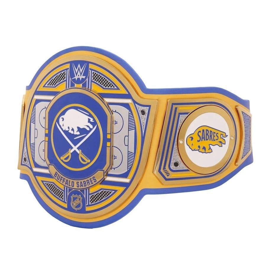 Buffalo Sabres NHL 2mm Championship Belt Gold Plated Real Leather