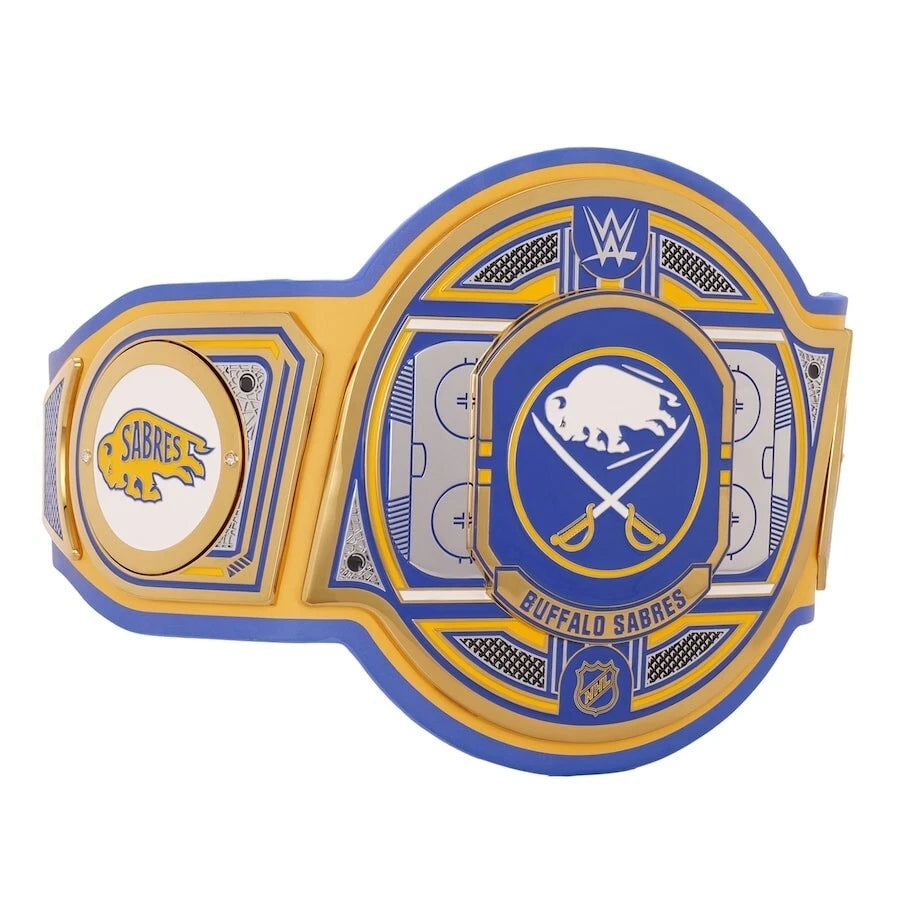 Buffalo Sabres NHL 2mm Championship Belt Gold Plated Real Leather