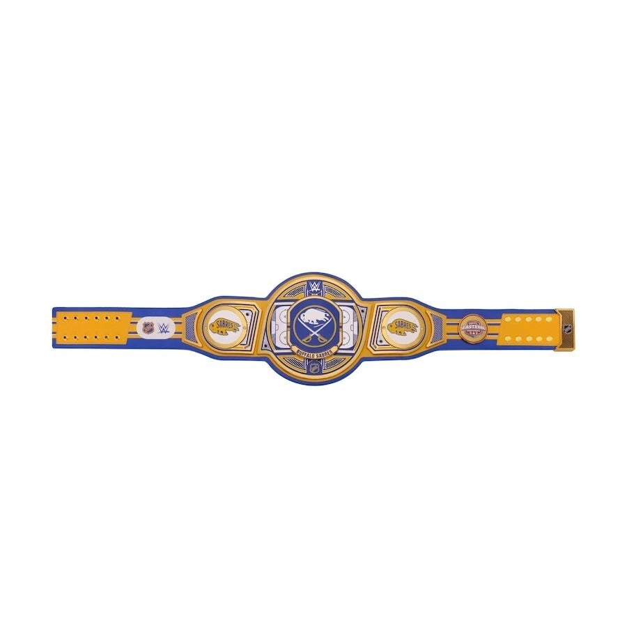 Buffalo Sabres NHL 2mm Championship Belt Gold Plated Real Leather