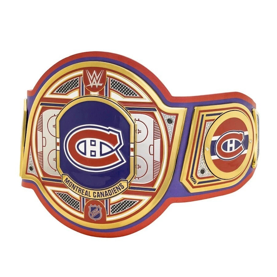 Montreal Canadiens NHL 2mm Championship Belt Gold Plated Real Leather