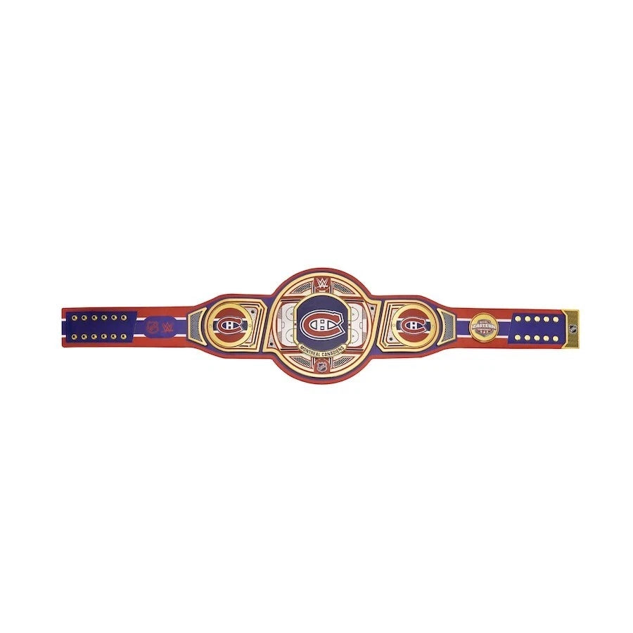 Montreal Canadiens NHL 2mm Championship Belt Gold Plated Real Leather