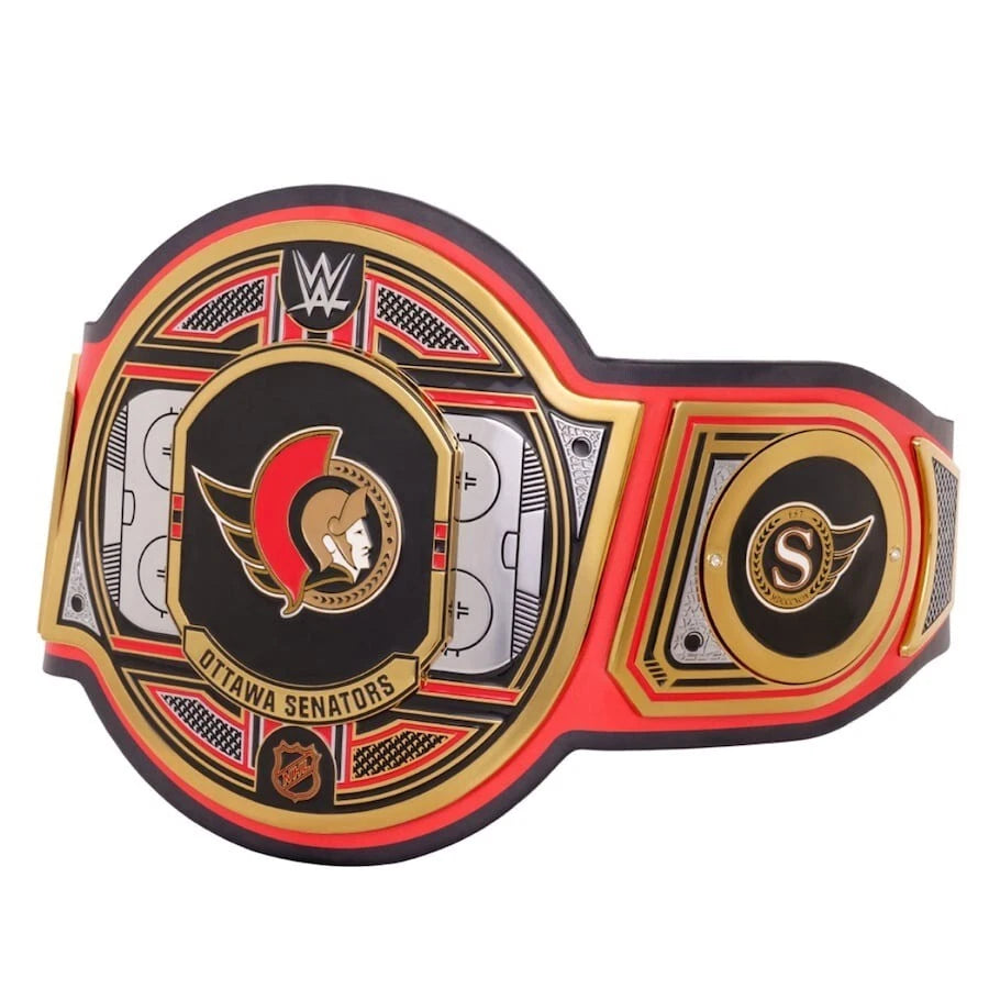 Ottawa Senators NHL 2mm Championship Belt Gold Plated Real Leather