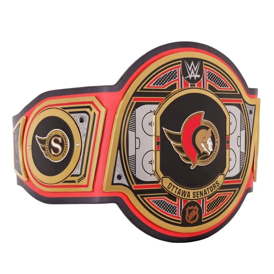 Ottawa Senators NHL 2mm Championship Belt Gold Plated Real Leather