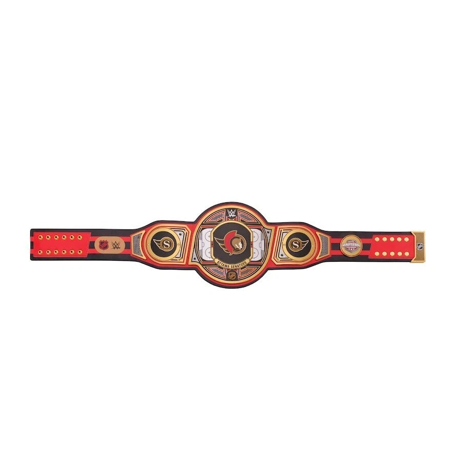 Ottawa Senators NHL 2mm Championship Belt Gold Plated Real Leather