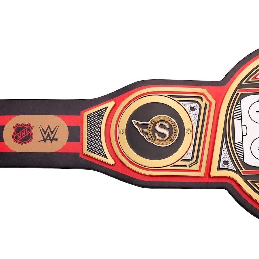 Ottawa Senators NHL 2mm Championship Belt Gold Plated Real Leather
