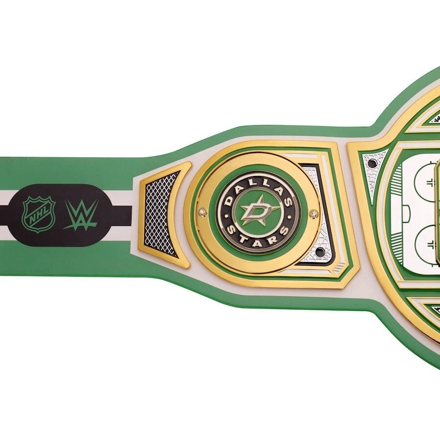 Dallas Stars NHL 2mm Championship Belt Gold Plated Real Leather
