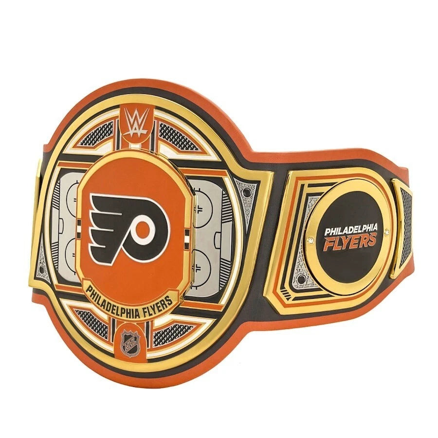 Philadelphia Flyers NHL 2mm Championship Belt Gold Plated Real Leather