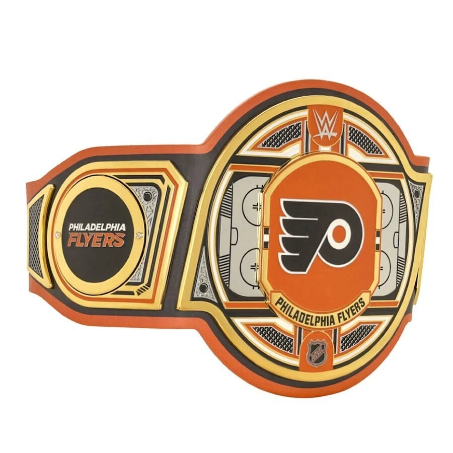 Philadelphia Flyers NHL 2mm Championship Belt Gold Plated Real Leather