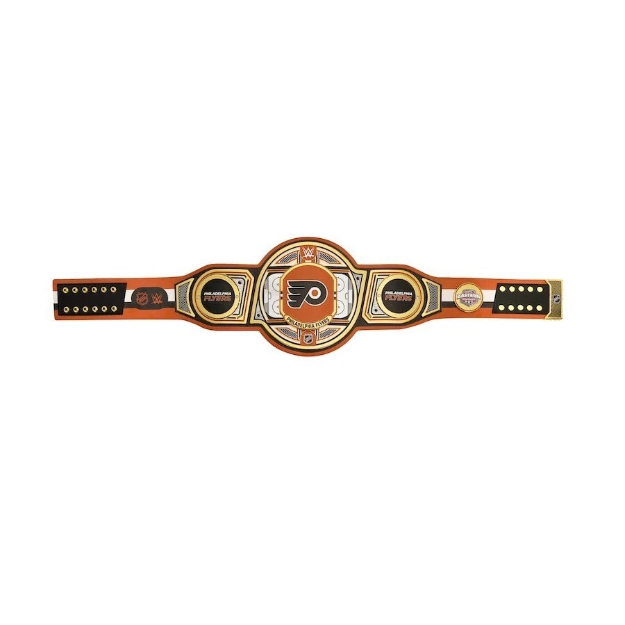 Philadelphia Flyers NHL 2mm Championship Belt Gold Plated Real Leather