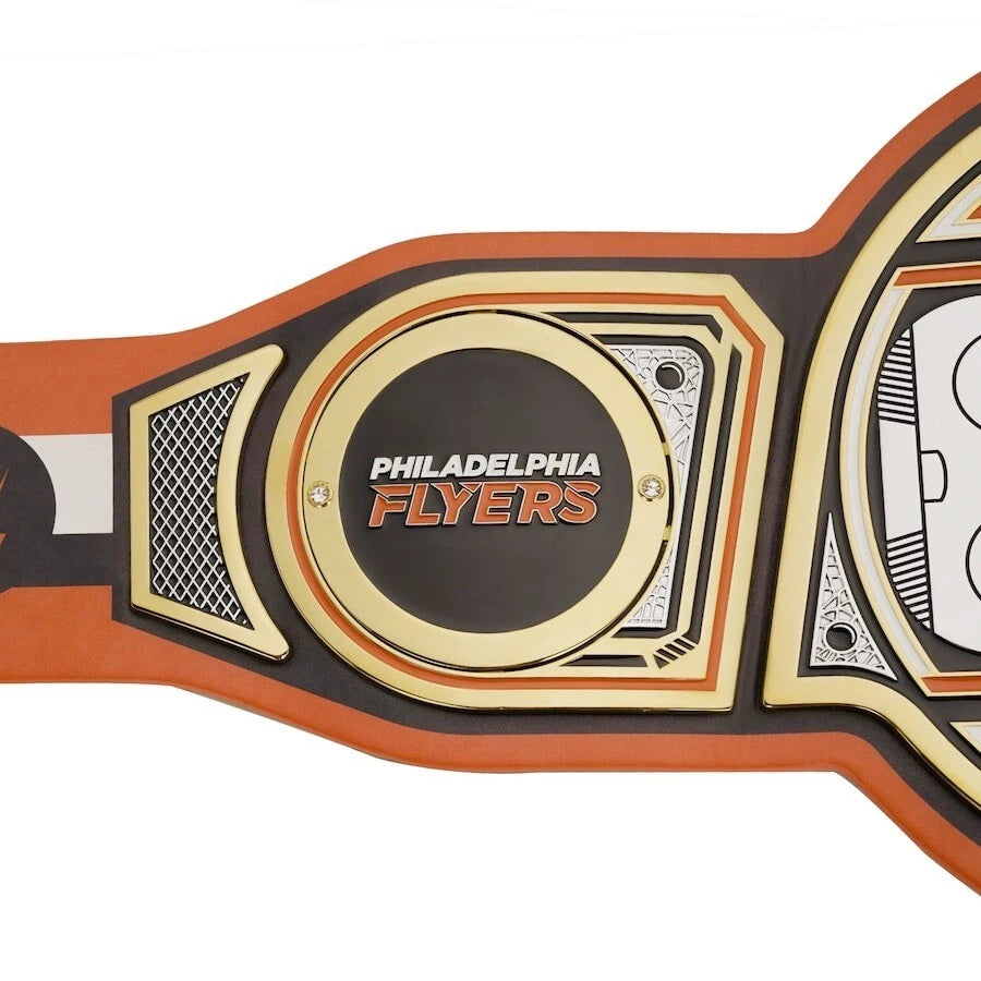Philadelphia Flyers NHL 2mm Championship Belt Gold Plated Real Leather