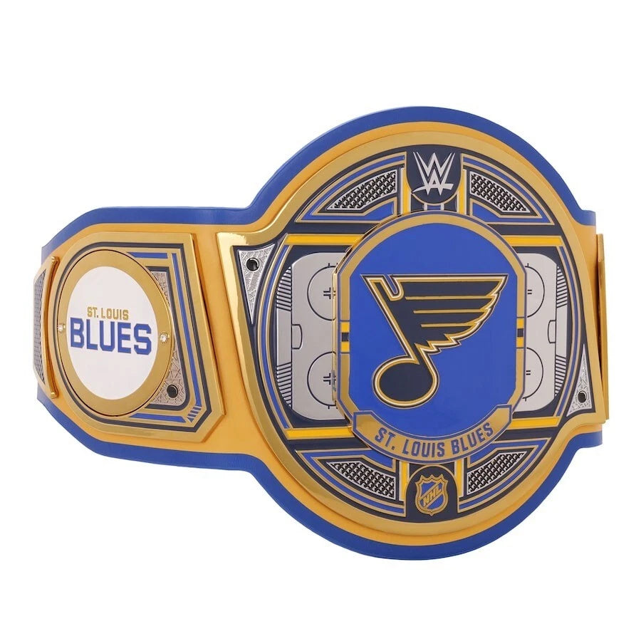 St. Louis Blues NHL 2mm Championship Belt Gold Plated Real Leather