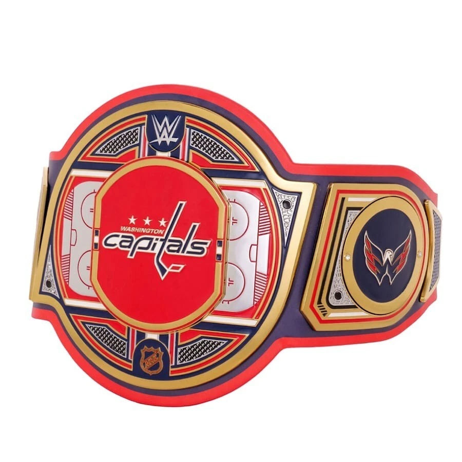 Washington Capitals NHL 2mm Championship Belt Gold Plated Real Leather