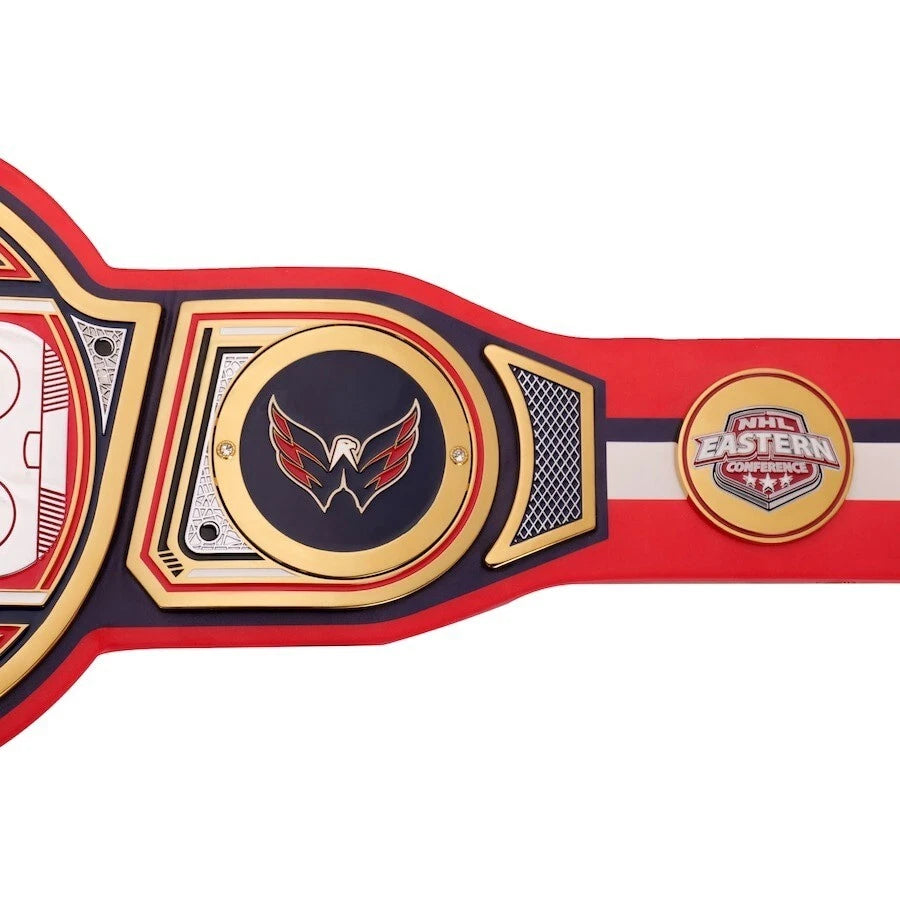 Washington Capitals NHL 2mm Championship Belt Gold Plated Real Leather