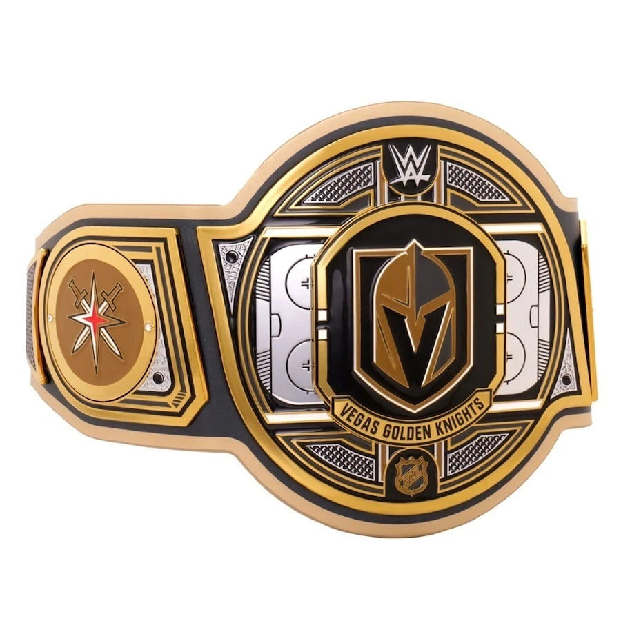Vegas Golden Knights NHL 2mm Championship Belt Gold Plated Real Leather