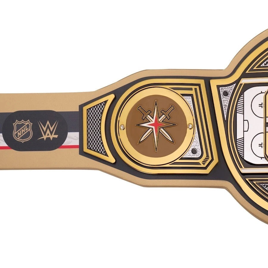 Vegas Golden Knights NHL 2mm Championship Belt Gold Plated Real Leather