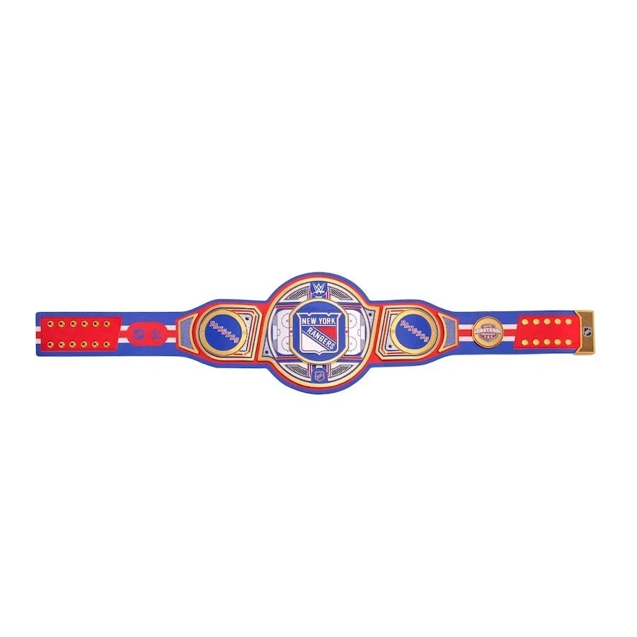New York Rangers NHL 2mm Championship Belt Gold Plated Real Leather