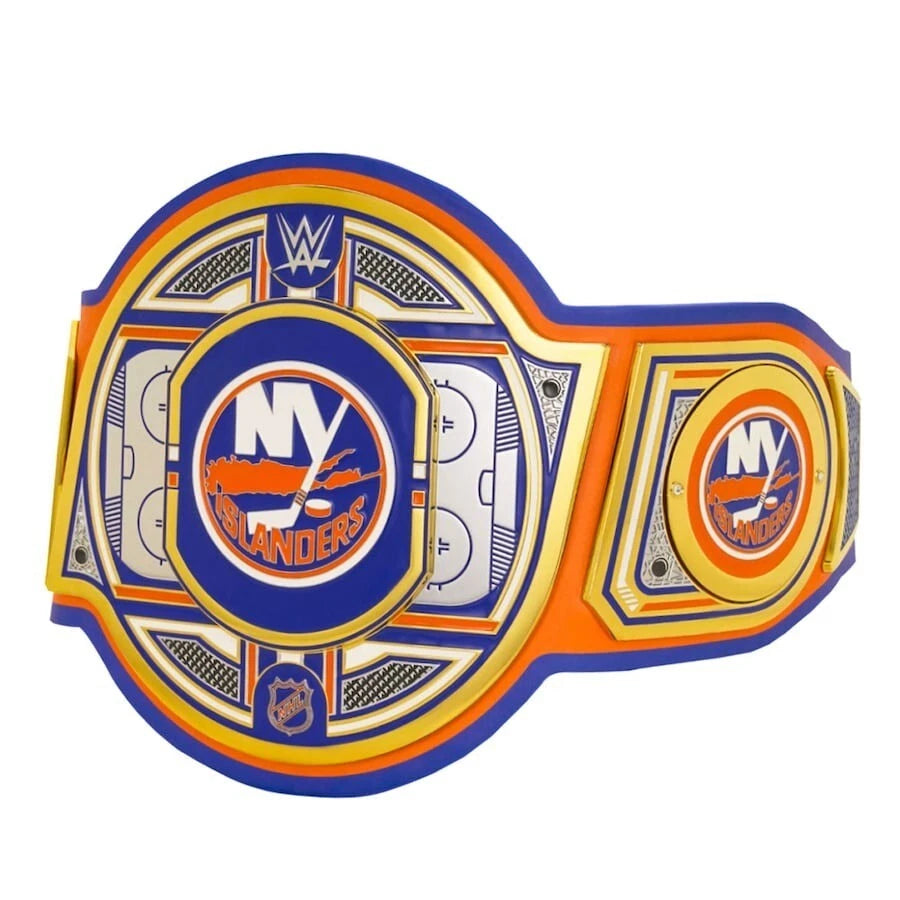 New York Islanders NHL 2mm Championship Belt Gold Plated Real Leather