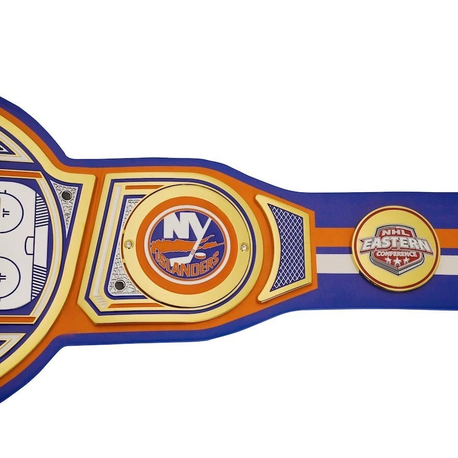 New York Islanders NHL 2mm Championship Belt Gold Plated Real Leather