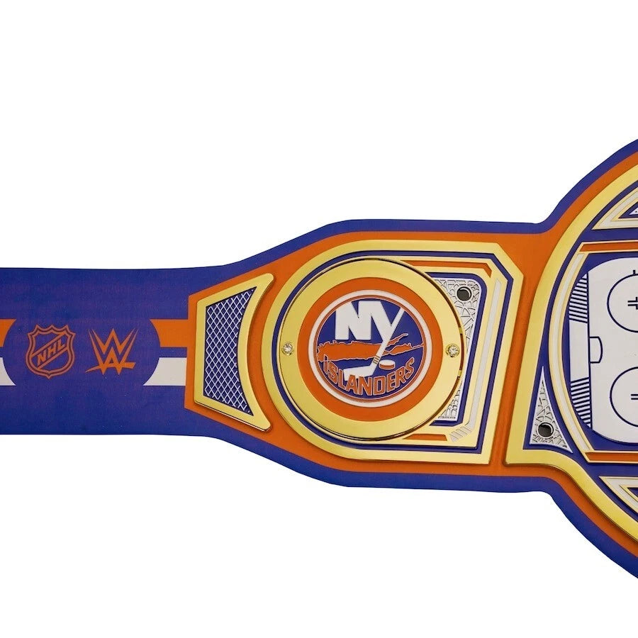 New York Islanders NHL 2mm Championship Belt Gold Plated Real Leather