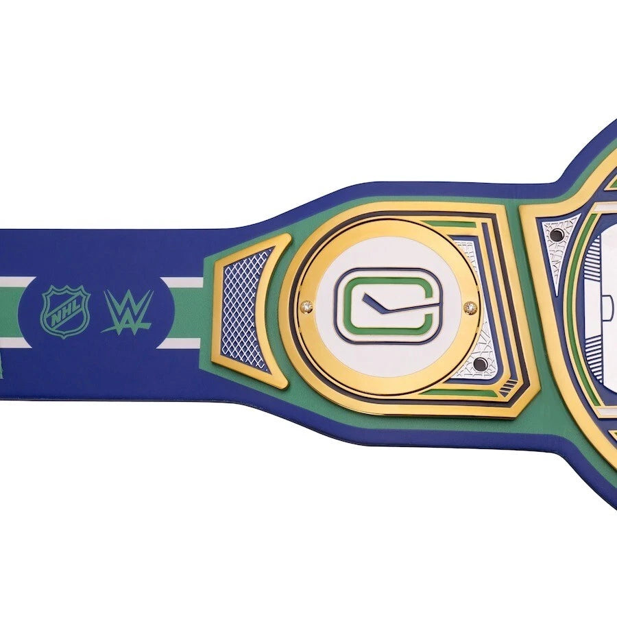 Vancouver Canucks NHL 2mm Championship Belt Gold Plated Real Leather