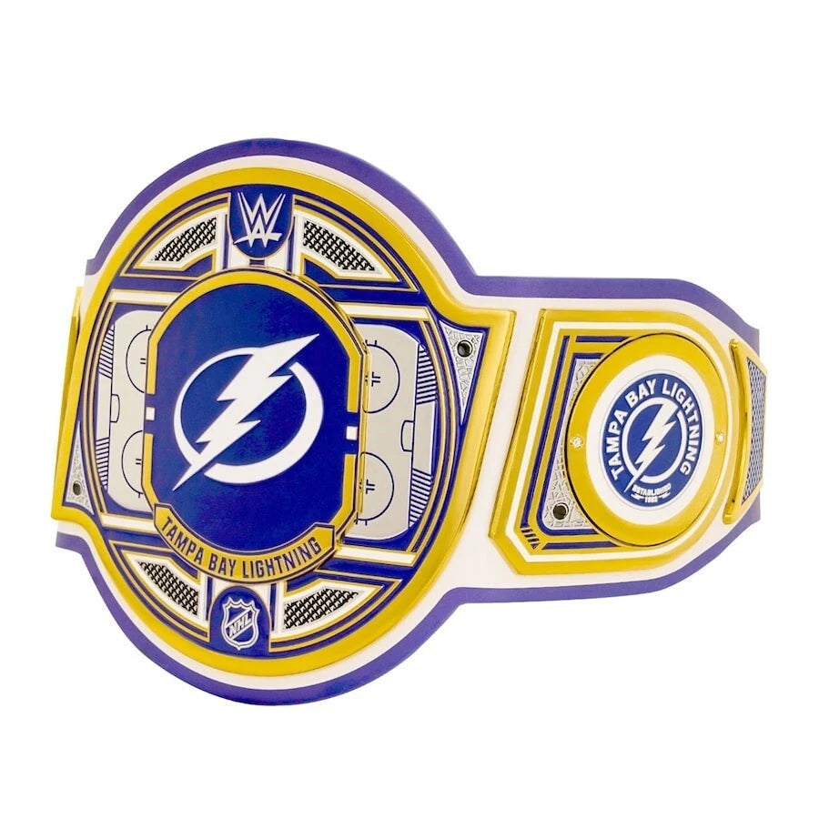 Tampa Bay Lightning NHL 2mm Championship Belt Gold Plated Real Leather
