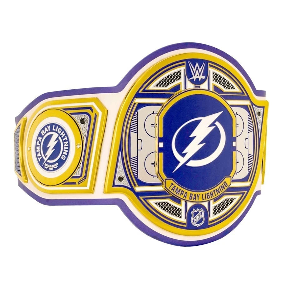 Tampa Bay Lightning NHL 2mm Championship Belt Gold Plated Real Leather