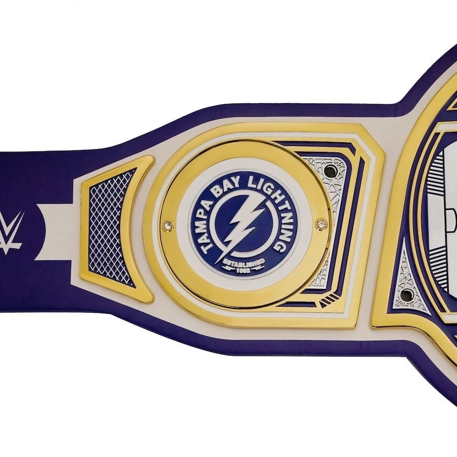 Tampa Bay Lightning NHL 2mm Championship Belt Gold Plated Real Leather