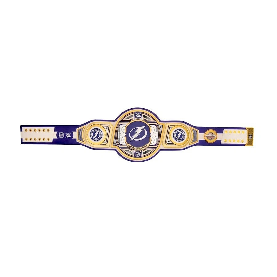 Tampa Bay Lightning NHL 2mm Championship Belt Gold Plated Real Leather