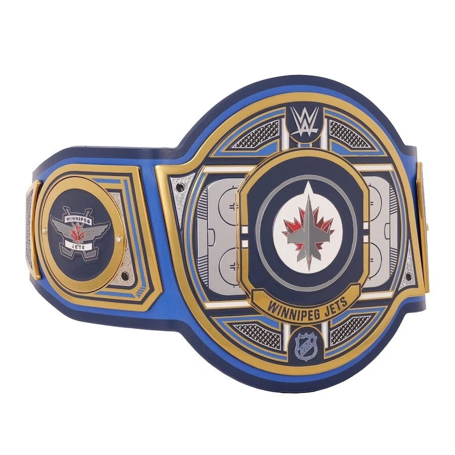 Winnipeg Jets NHL 2mm Championship Belt Gold Plated Real Leather