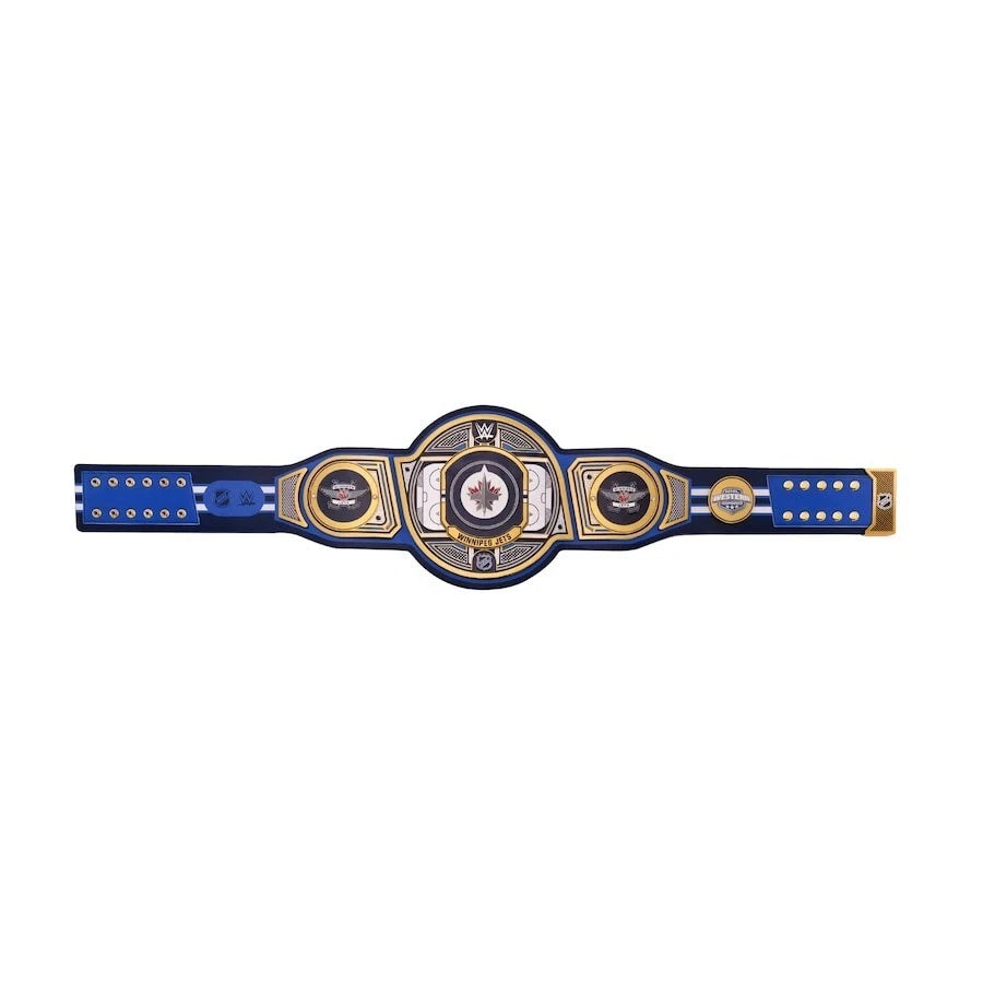 Winnipeg Jets NHL 2mm Championship Belt Gold Plated Real Leather