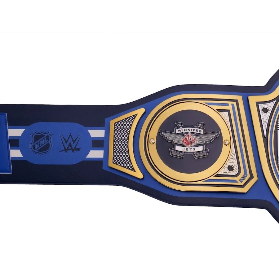 Winnipeg Jets NHL 2mm Championship Belt Gold Plated Real Leather