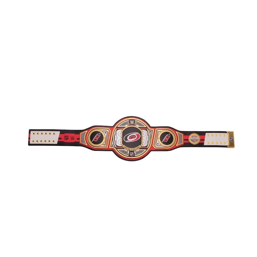 Carolina Hurricanes NHL 2mm Championship Belt Gold Plated Real Leather