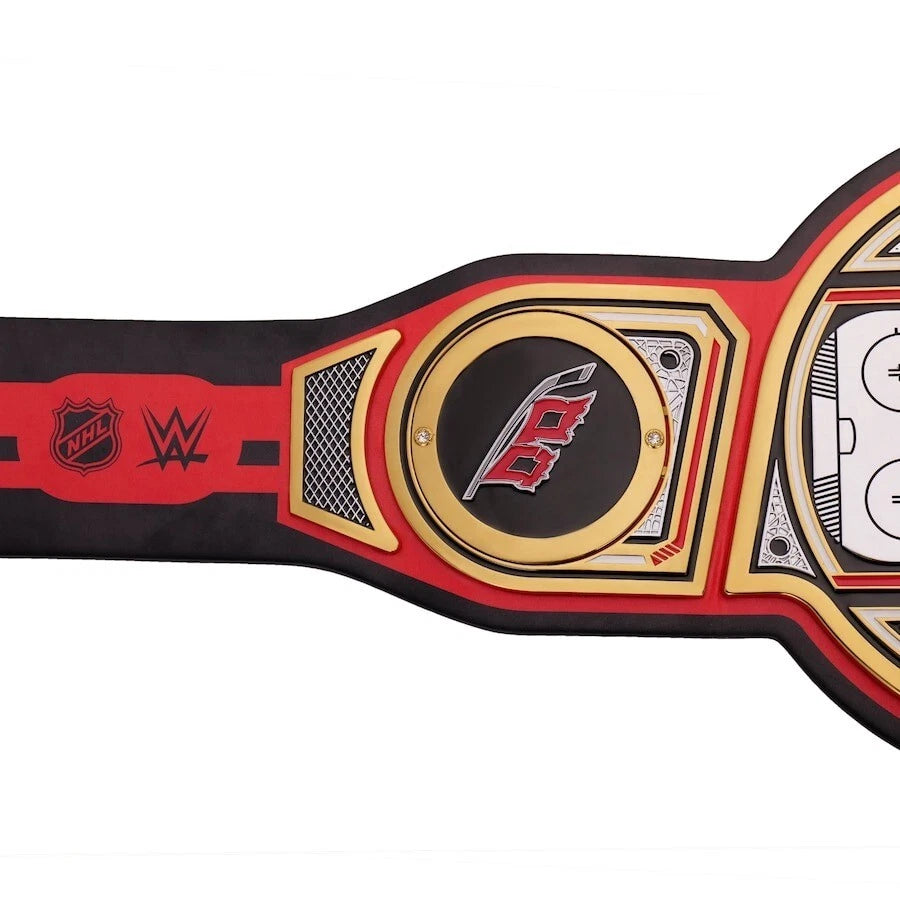 Carolina Hurricanes NHL 2mm Championship Belt Gold Plated Real Leather