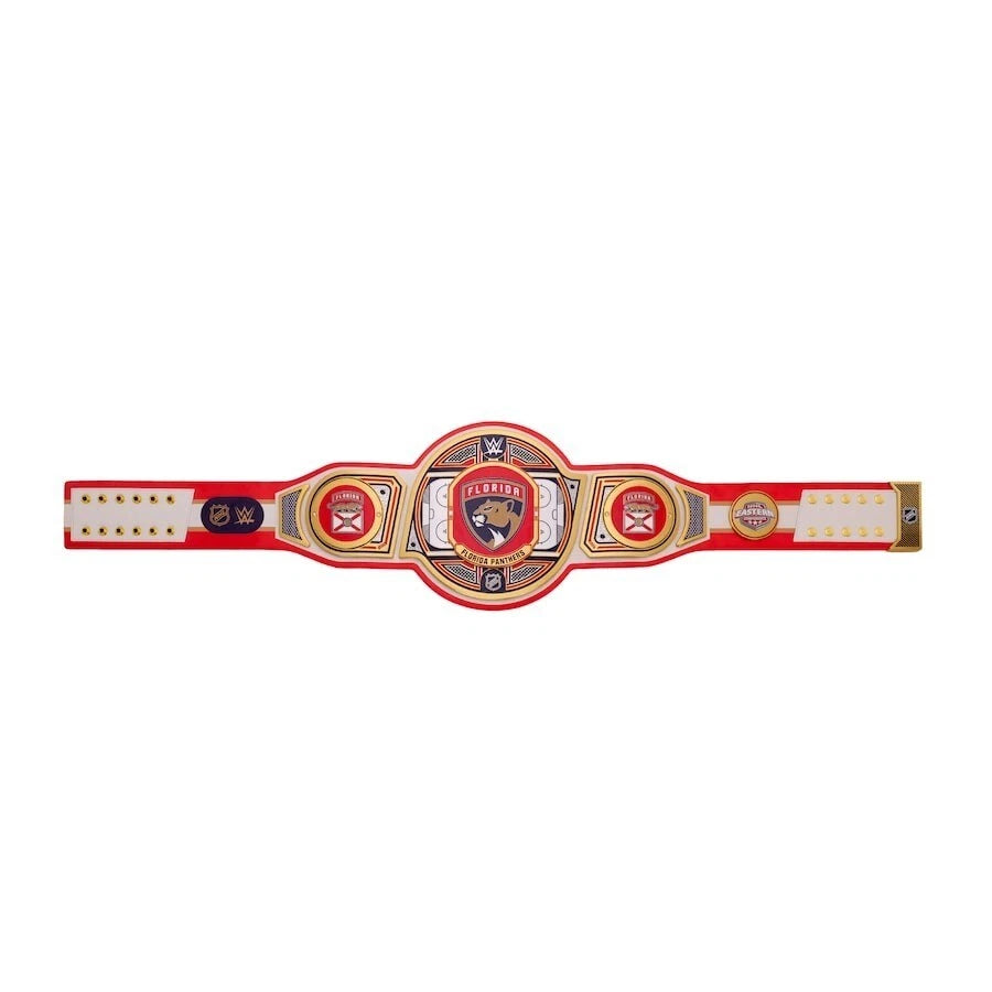 Florida Panthers NHL 2mm Championship Belt Gold Plated Real Leather