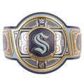Seattle Kraken NHL 2mm Championship Belt Gold Plated Real Leather