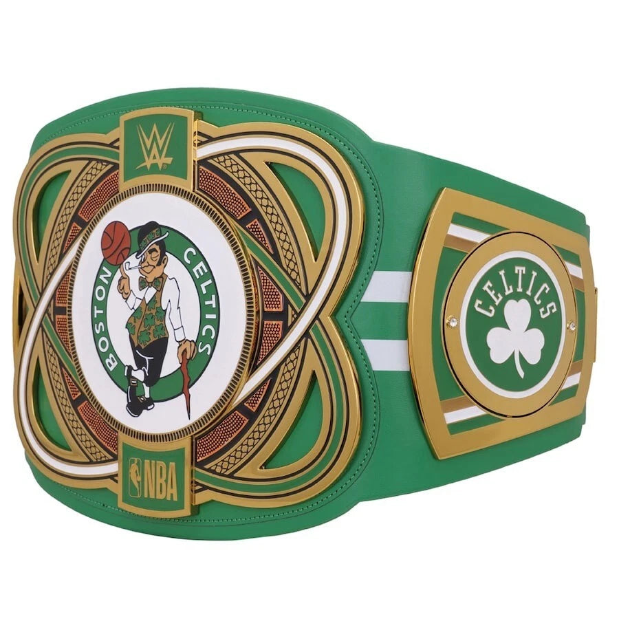Boston Celtics NBA 2mm Championship Belt Gold Plated Real Leather