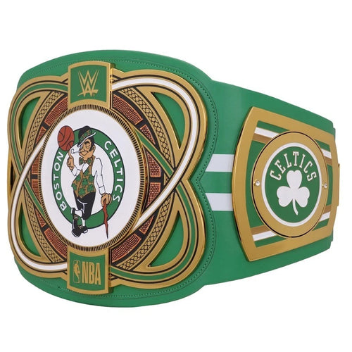 Boston Celtics NBA 2mm Championship Belt Gold Plated Real Leather