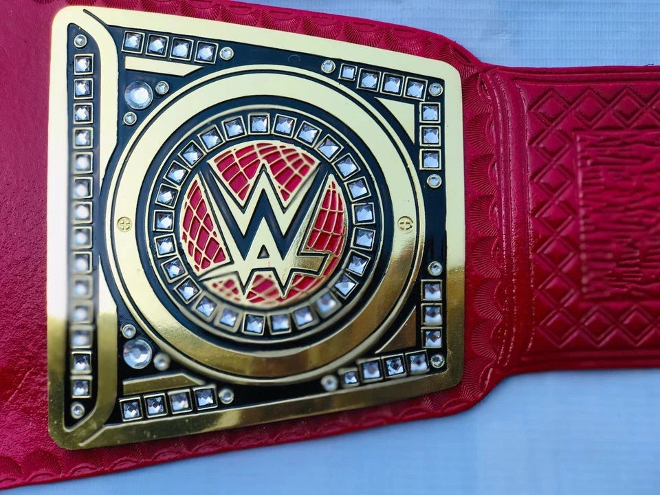 Universal-Championship-Belt-Adult-Size-wrestling-Raplica Belt Red 2MM Brass
