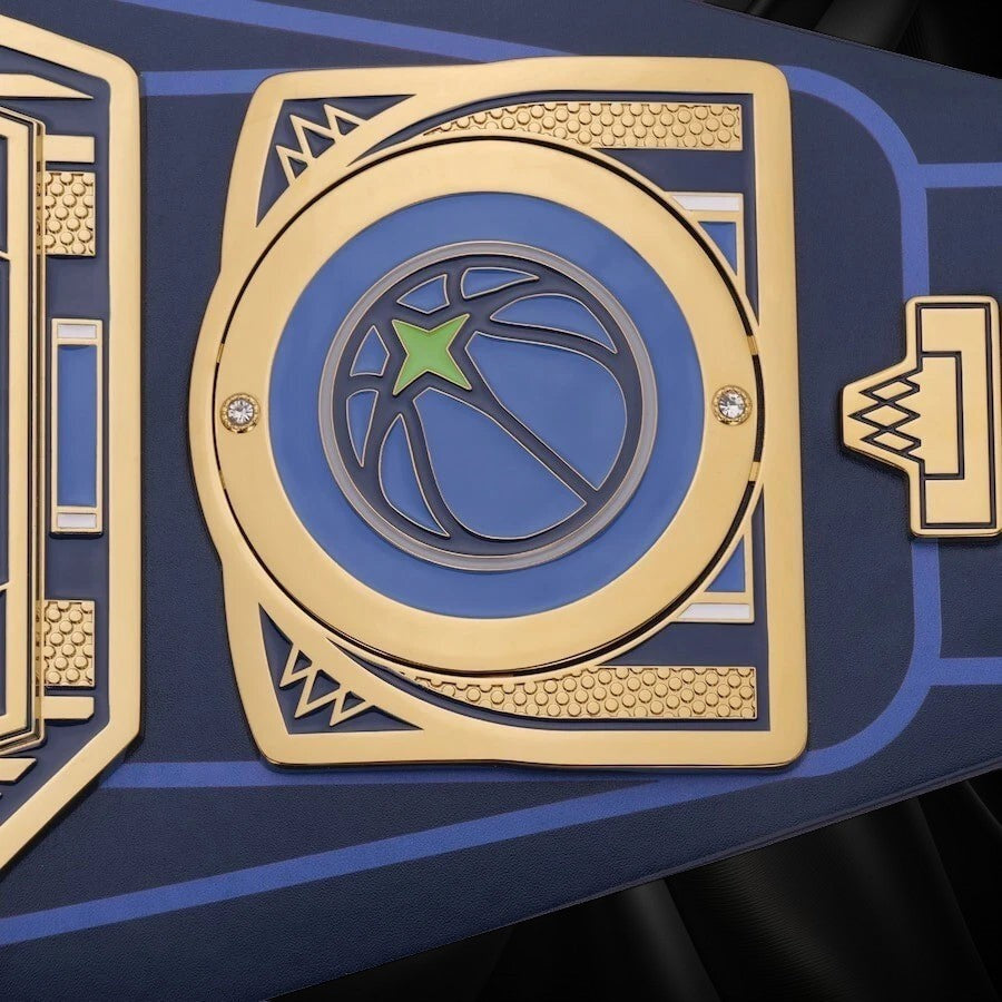 Minnesota Timberwolves NBA 2mm Championship Belt Gold Plated Real Leather