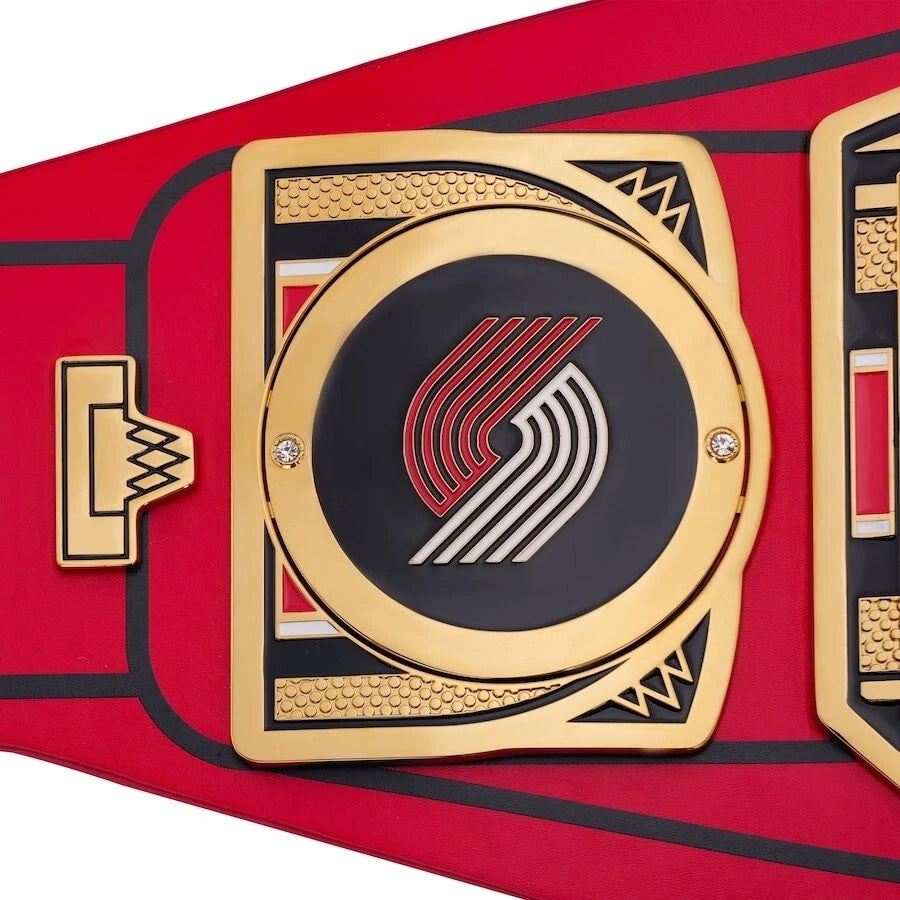 Portland Trail Blazers NBA 2mm Championship Belt Gold Plated Real Leather
