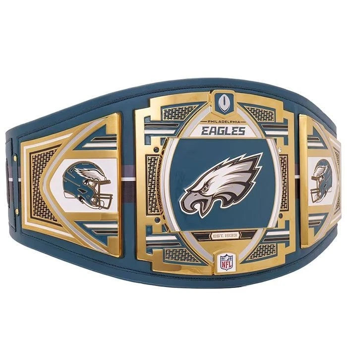 New NFL Philadelphia Eagles Super Bowl Championship Title Belt 2MM Brass - Adult