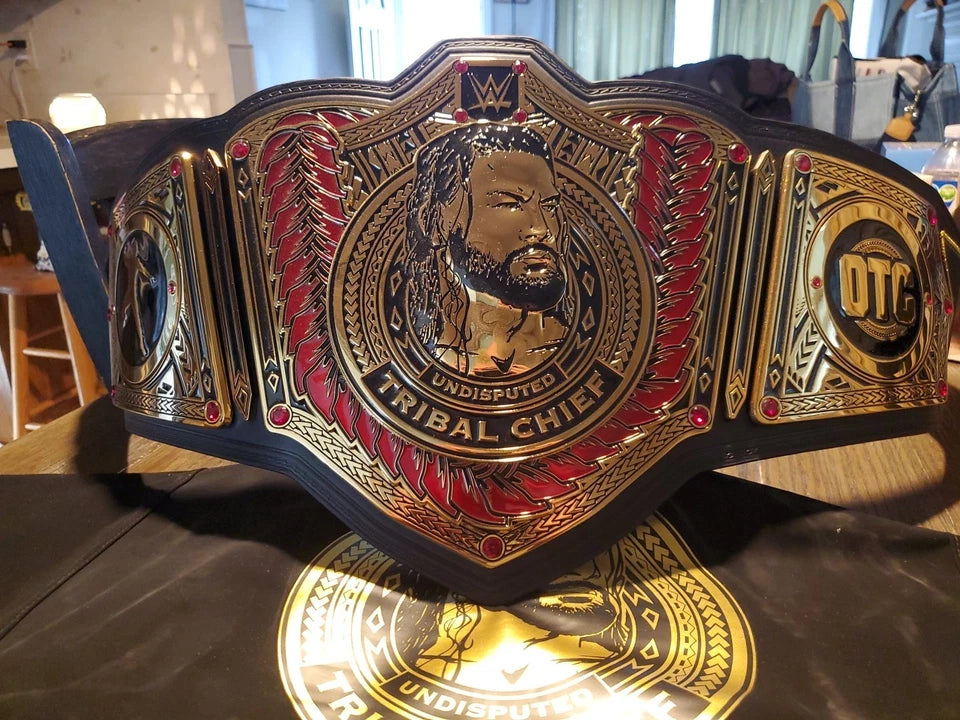 WWE REPLICA BELT TRIBAL CHIEF ROAMAN REIGNS 4MM ZINC REPLICA ADULTS SIZE