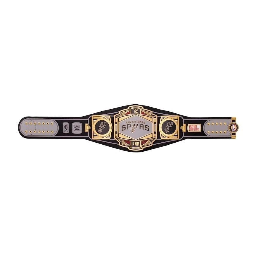 San Antonio Spurs NBA 2mm Championship Belt Gold Plated Real Leather