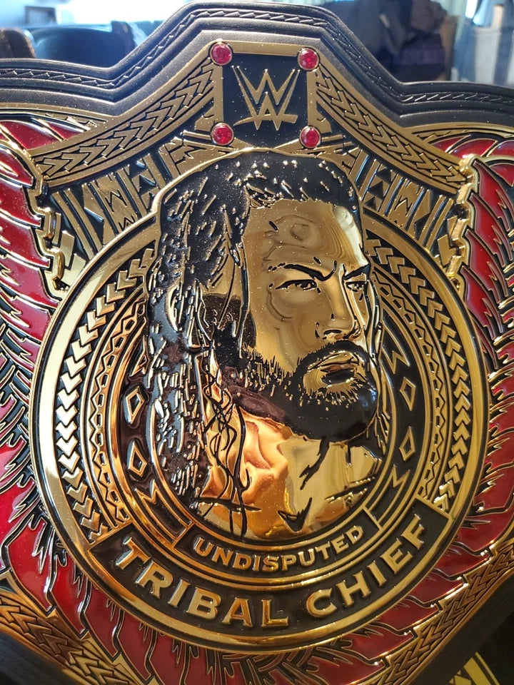 WWE REPLICA BELT TRIBAL CHIEF ROAMAN REIGNS 4MM ZINC REPLICA ADULTS SIZE