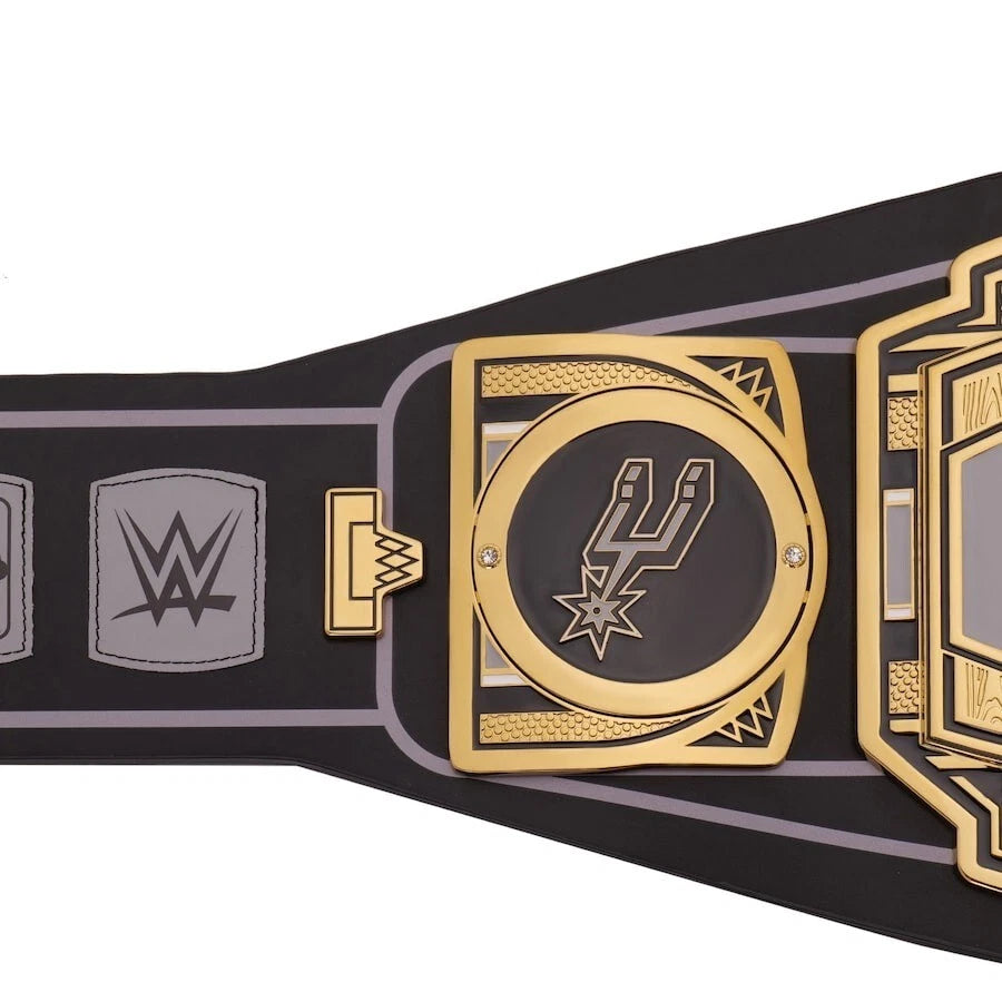 San Antonio Spurs NBA 2mm Championship Belt Gold Plated Real Leather