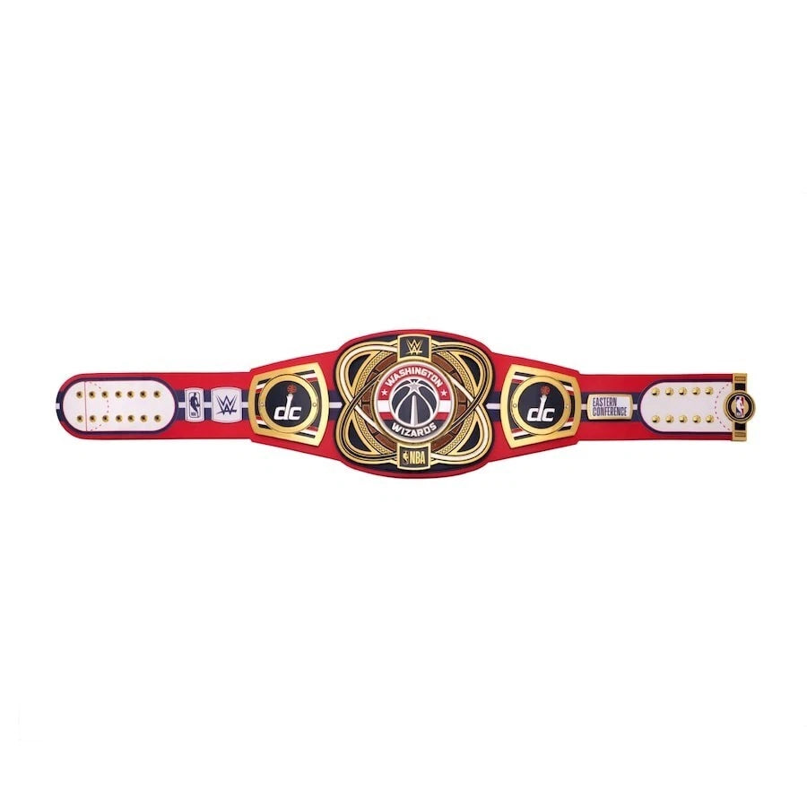 Washington Wizards NBA 2mm Championship Belt Gold Plated Real Leather