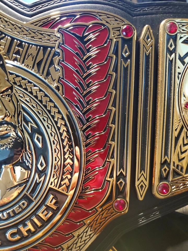 WWE REPLICA BELT TRIBAL CHIEF ROAMAN REIGNS 4MM ZINC REPLICA ADULTS SIZE