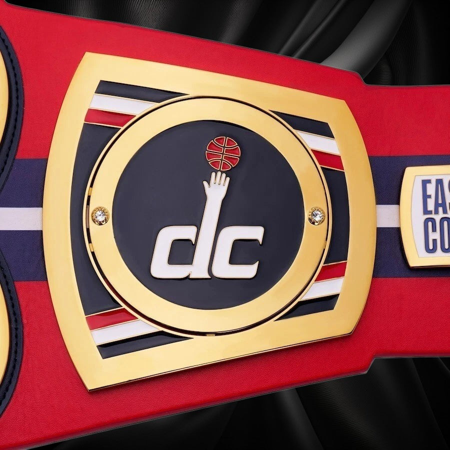 Washington Wizards NBA 2mm Championship Belt Gold Plated Real Leather