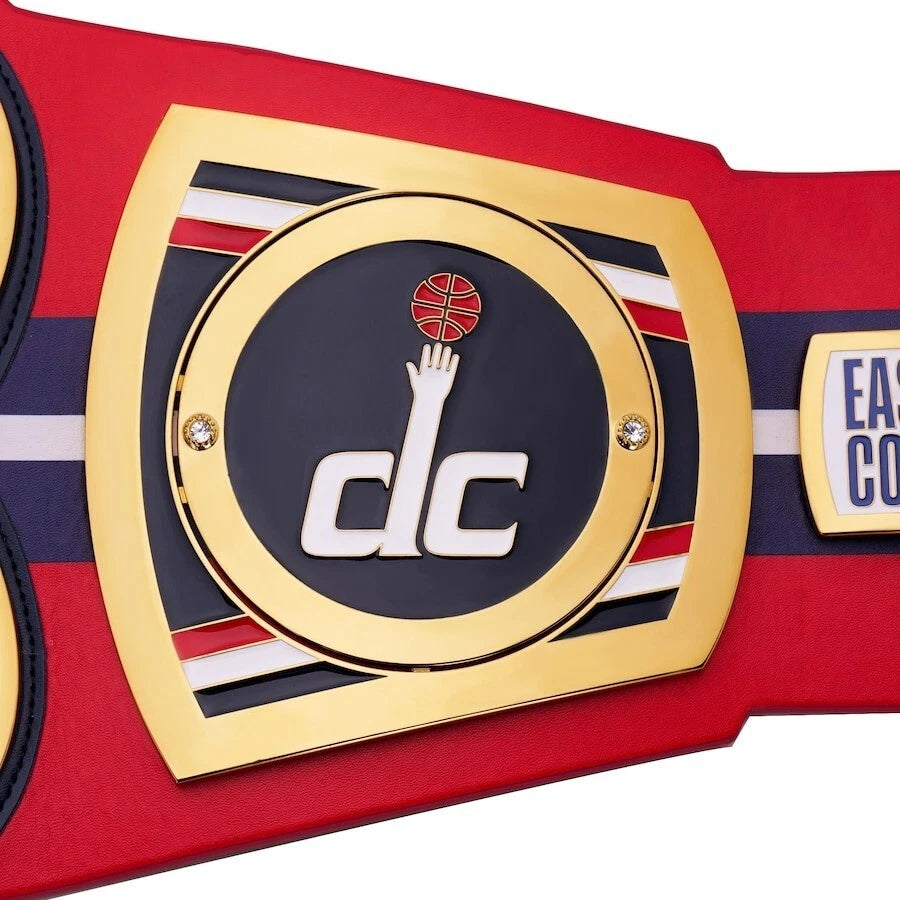 Washington Wizards NBA 2mm Championship Belt Gold Plated Real Leather