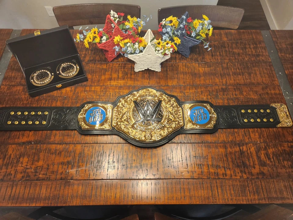 Real Elite Series Premium Leather Gold WWE World Heavyweight Championship Belt 6mm Zinc